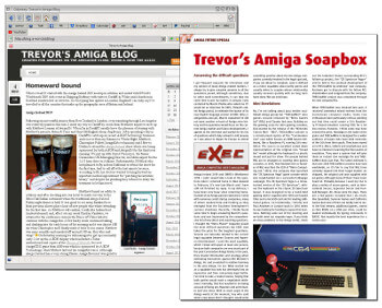Blog Trevora i artyku w Amiga Future